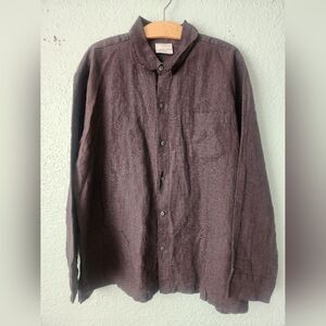 Parachute Linen Sleep Dark Gray Ovetsized Shirt